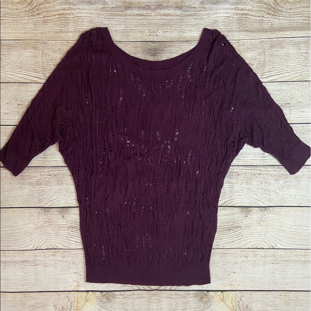 EXPRESS Purple Lace Dolman Sleeve Sweater